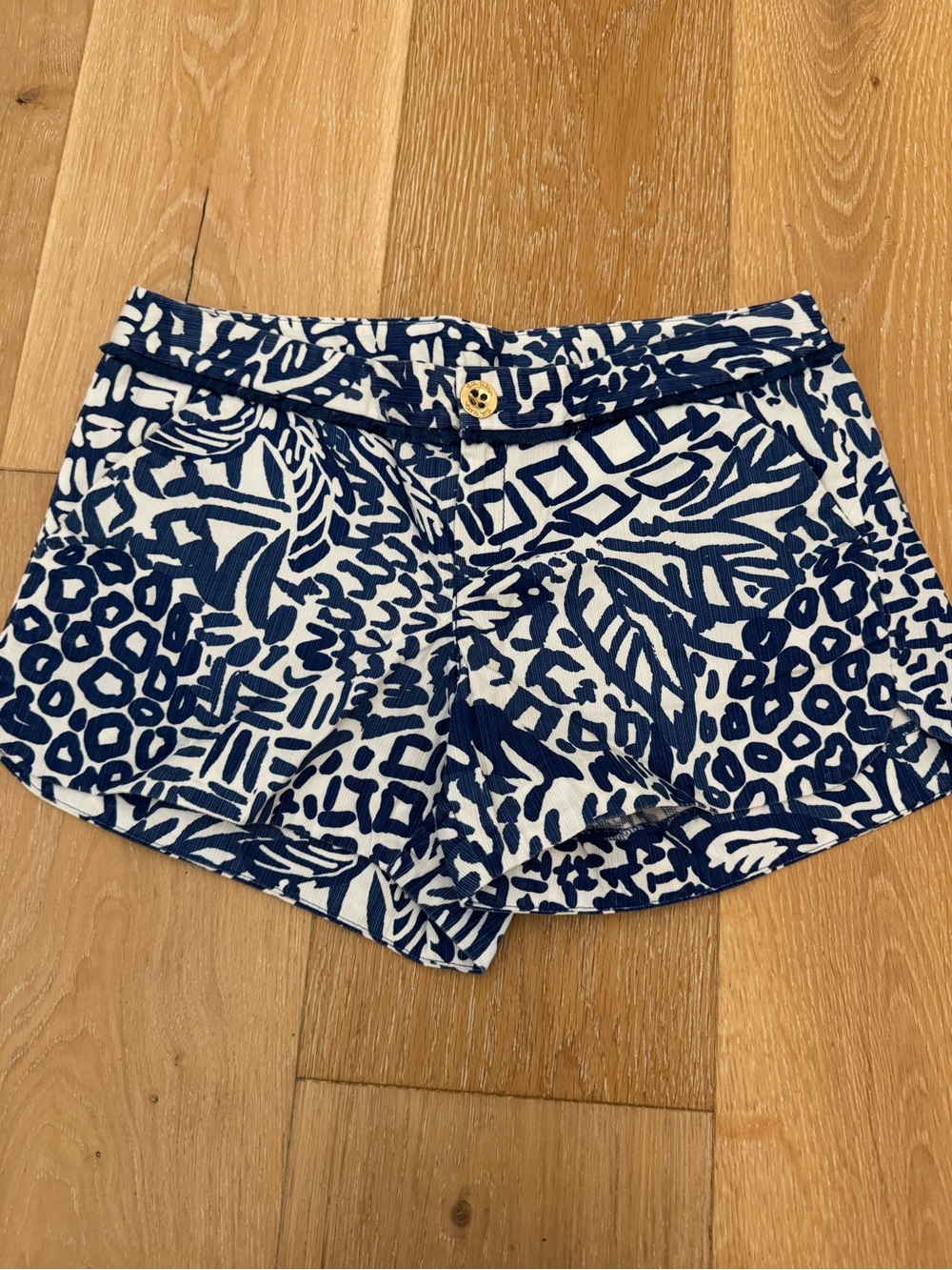 Lilly Pulitzer Navy & White Printed Shorts